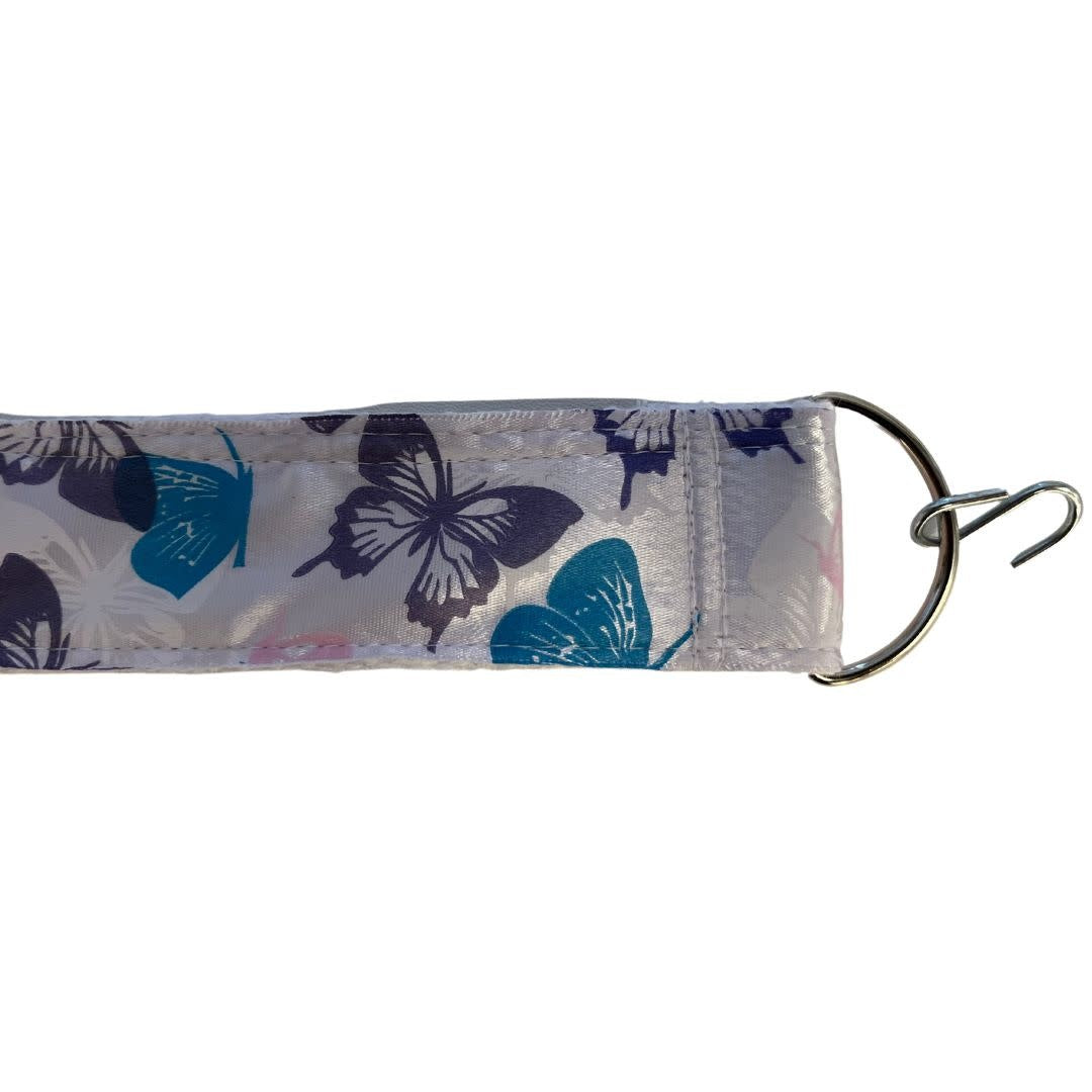 Designer seat straps Purple Pink Blue Butterflies