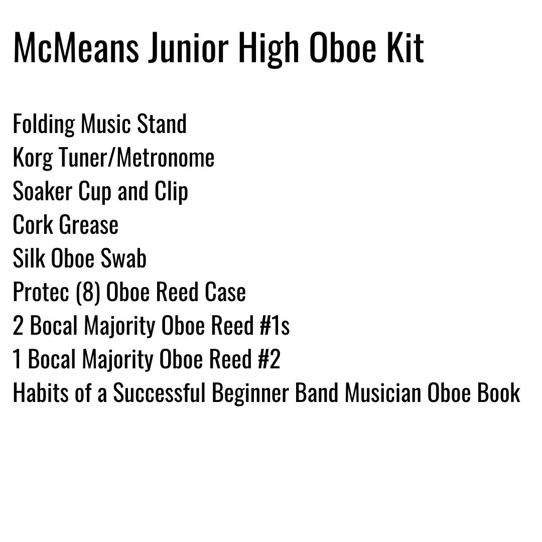 McMeans Junior High Oboe Kit