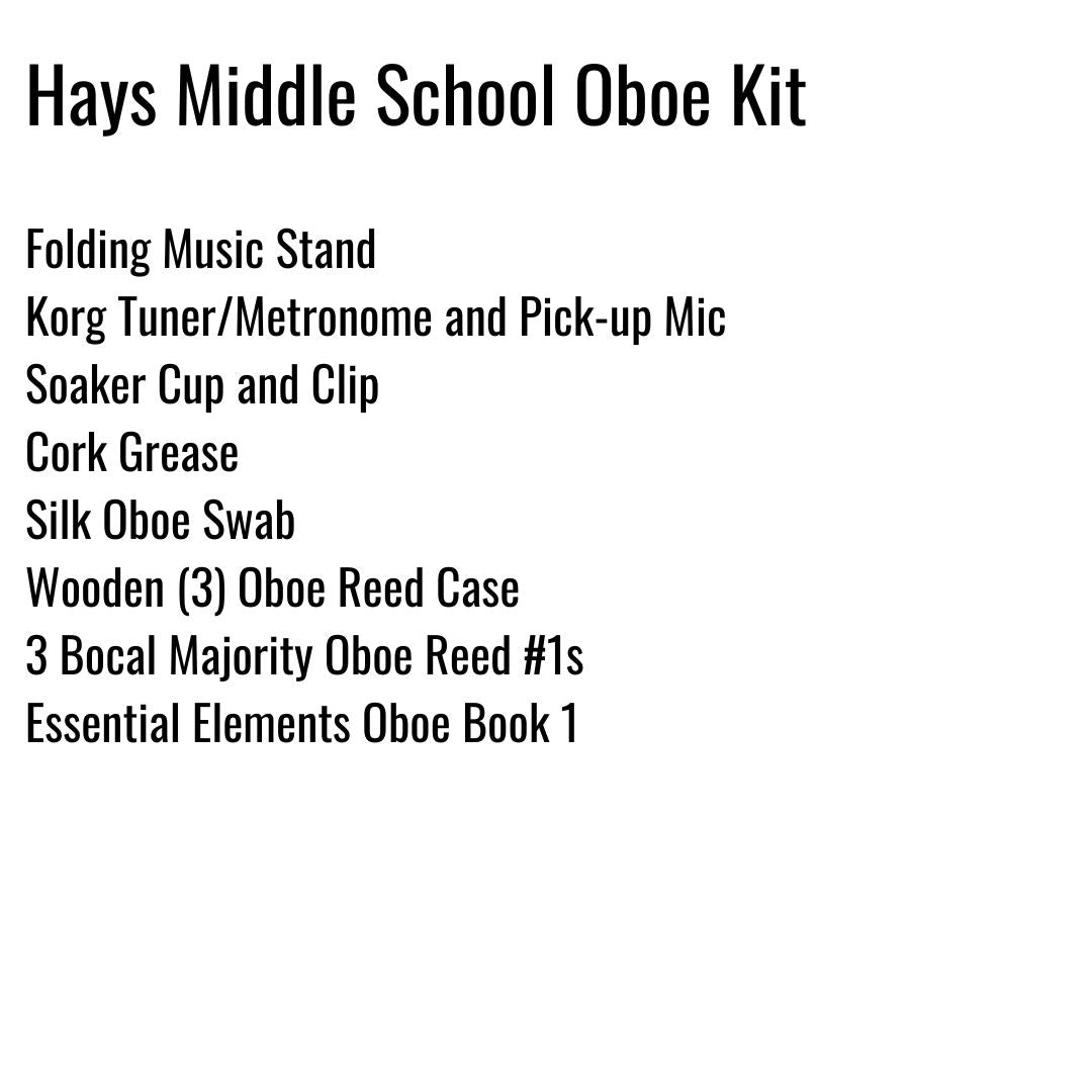 Hays Middle School Oboe Kit