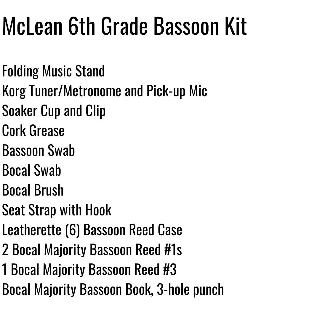 McLean 6th Grade Bassoon Kit