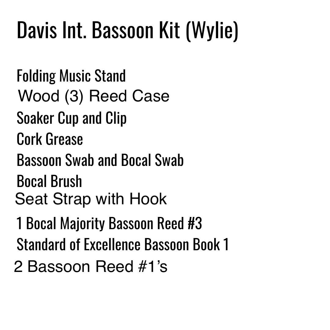 Davis Intermediate School (Wylie) Bassoon Kit