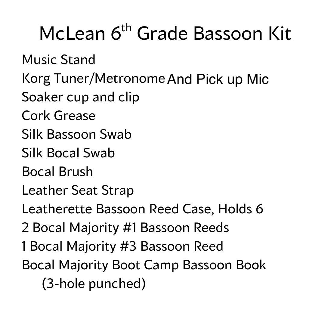 McLean 6th Grade Bassoon Kit