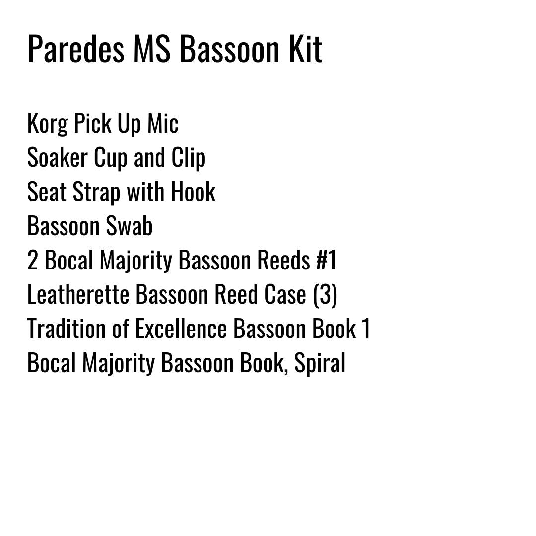 Paredes Middle School Bassoon Kit