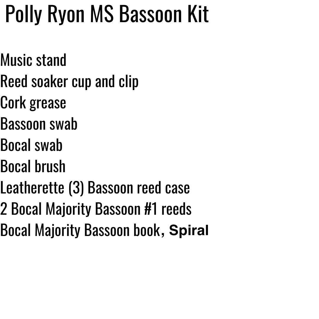 Polly Ryon Middle School Bassoon Kit