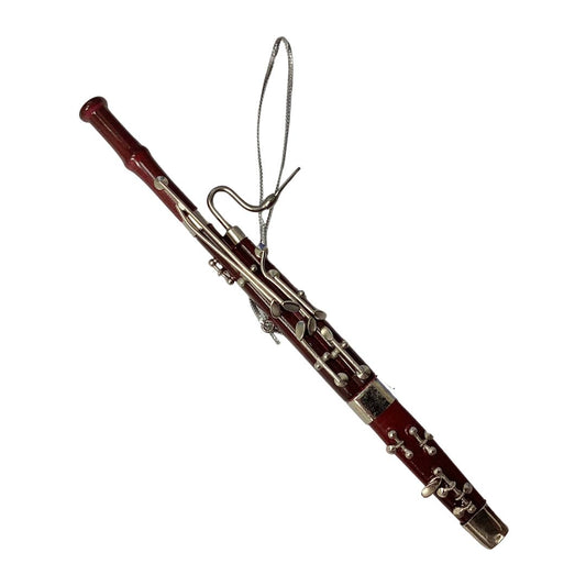Bassoon ornament, wood, 6 inches