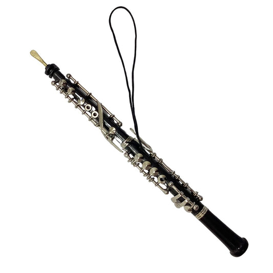 Oboe ornament, black, 6 inches