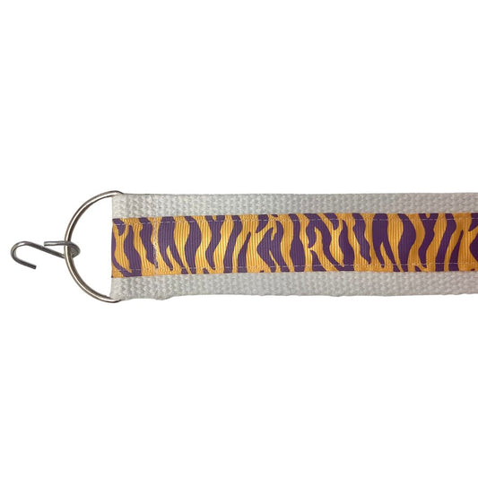 Designer seat straps Tiger Purple Gold