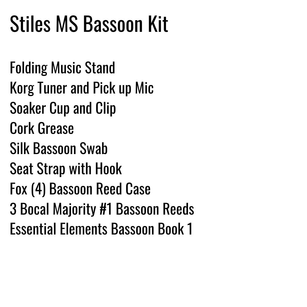 Stiles Middle School Bassoon Kit