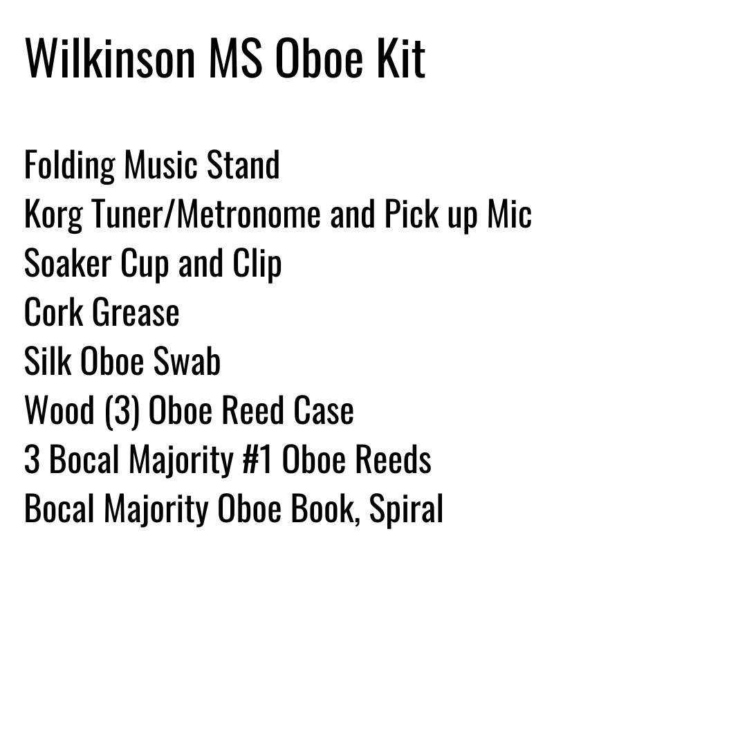 Wilkinson Middle School Oboe Kit