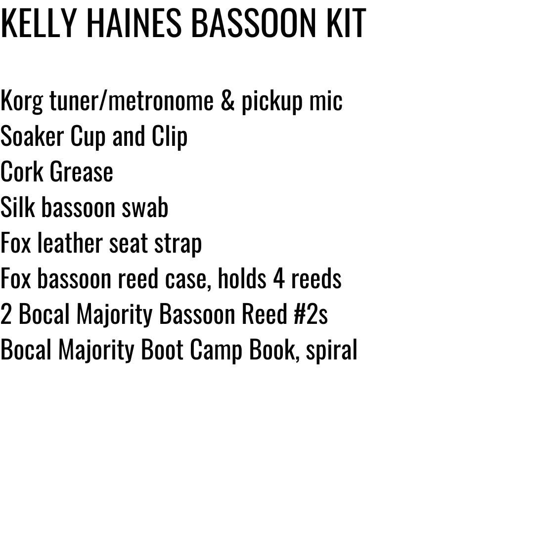 Kelly Haines Beginner Bassoon Supply Kit