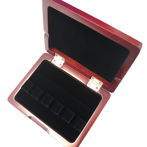 Wood Bassoon Reed Case, holds 5 (ribbon-style) Dark Wood