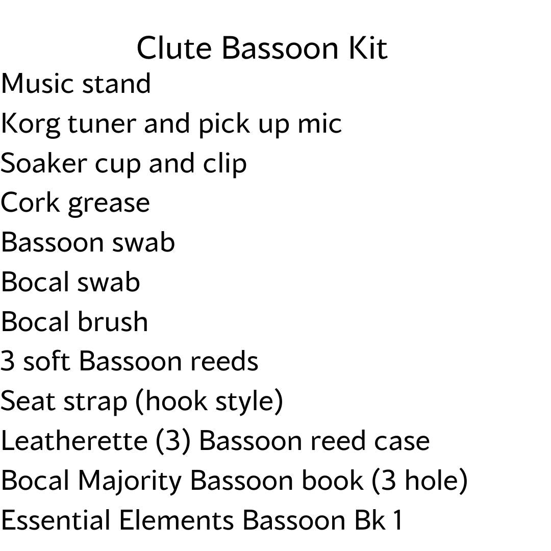 Clute Intermediate School Bassoon Kit