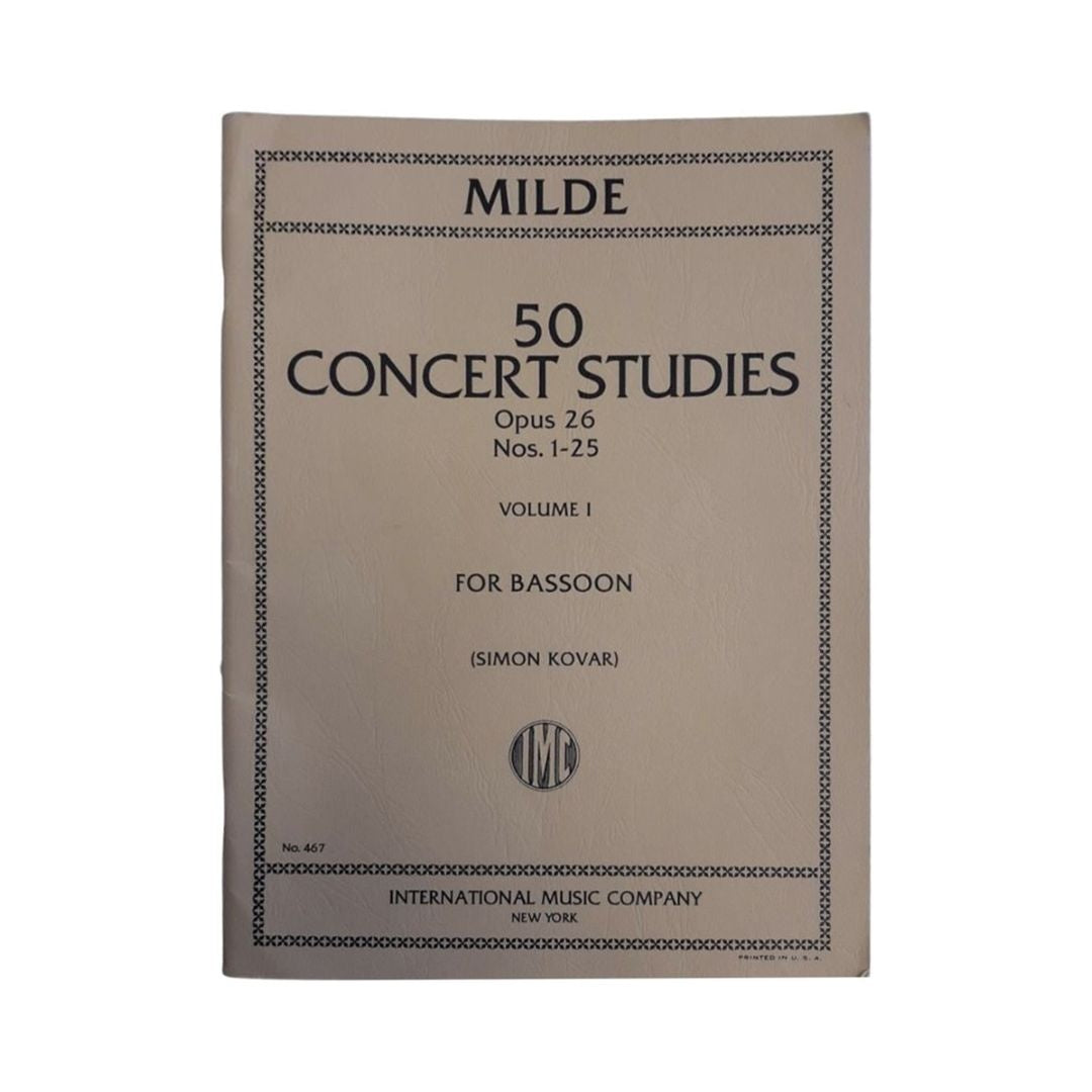 50 Concert Studies Vol. I, Op.26 Nos. 1-25, by Milde - International Music Company