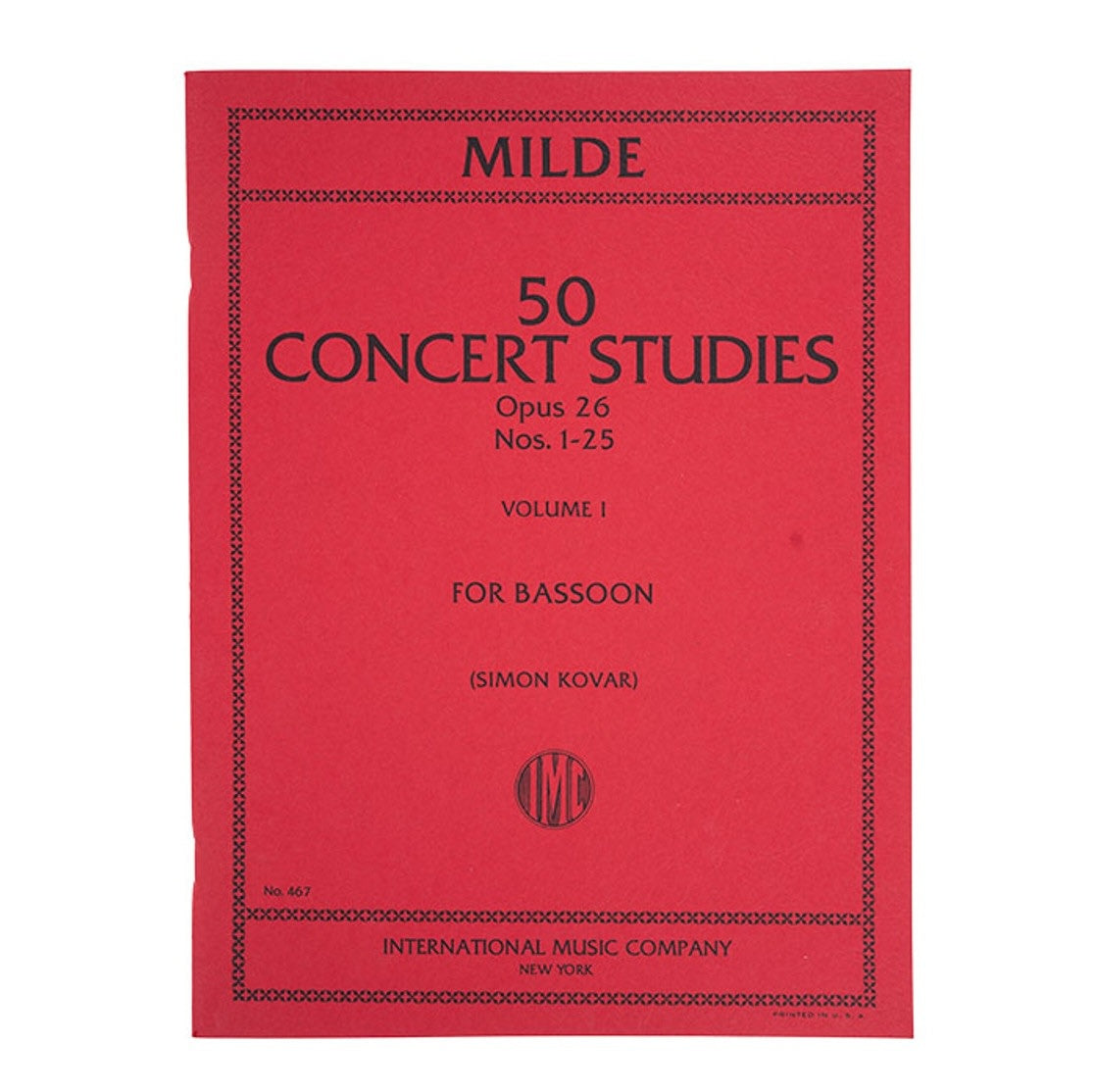50 Concert Studies Vol. I, Op.26 Nos. 1-25, by Milde - International Music Company
