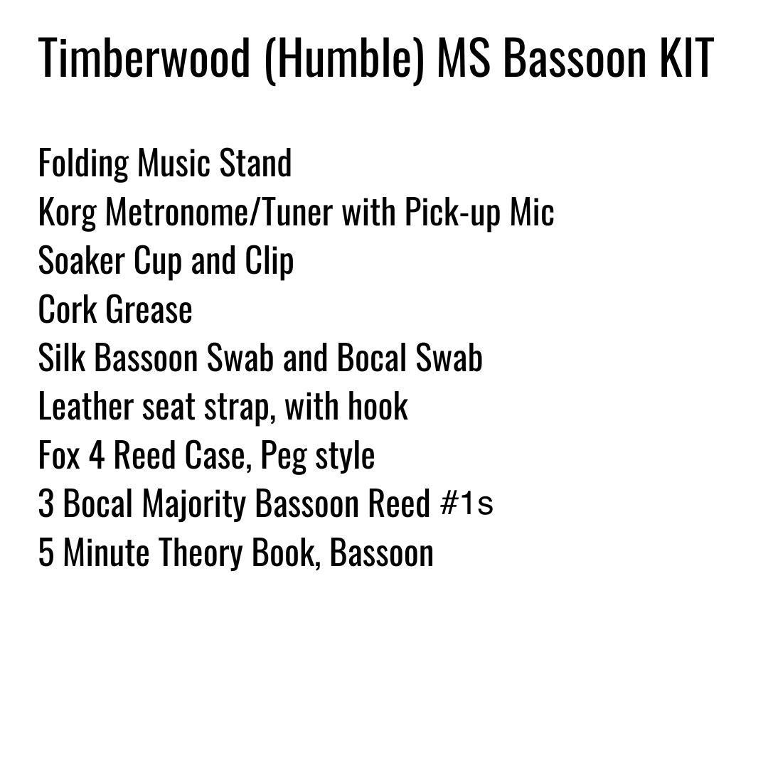 Timberwood (Humble) Middle School Bassoon Kit