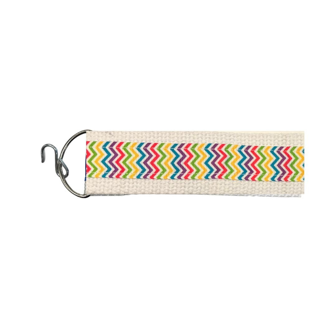 Designer seat straps Rainbow Chevron