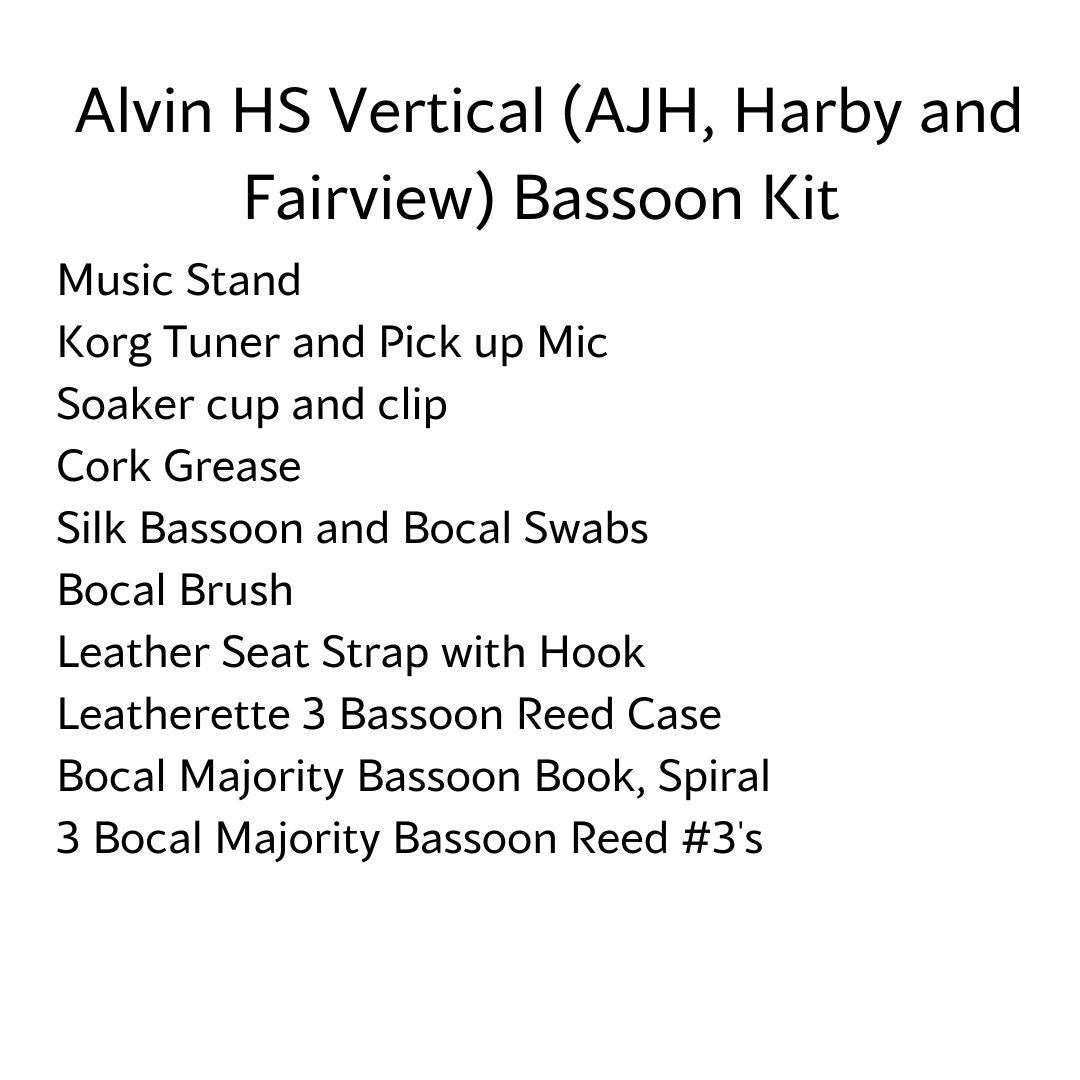 Alvin HS Vertical Bassoon Kit (JH's of Alvin, Harby and Fairview)