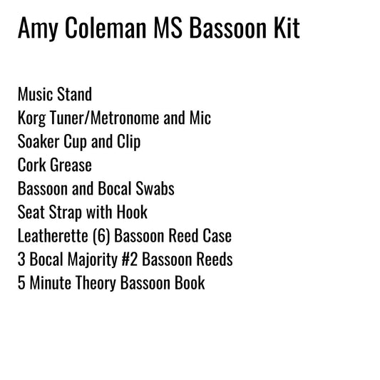 Amy Coleman Middle School Bassoon Kit