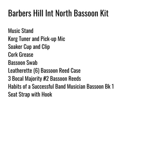 Barbers Hill Intermediate School North Bassoon Kit