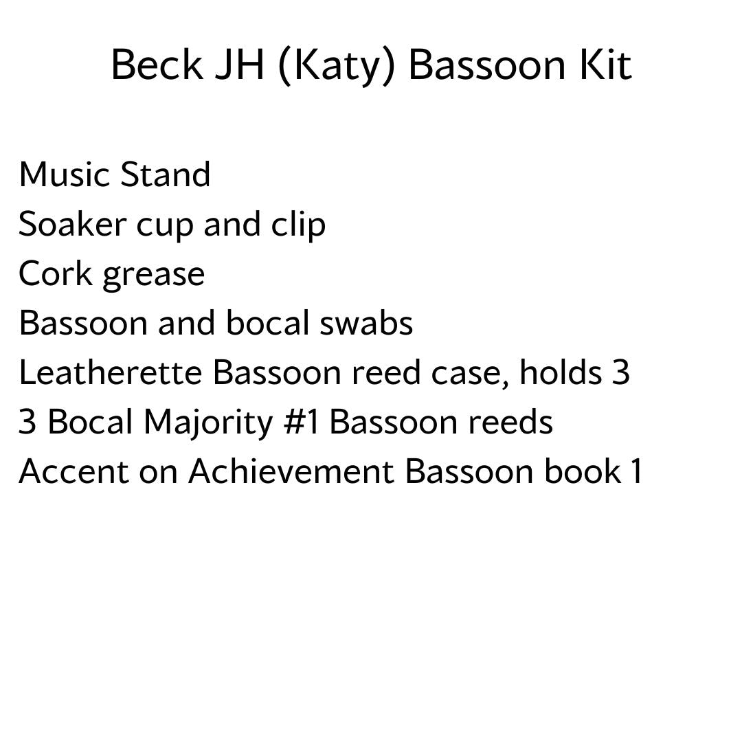 Beck Junior High School (Katy) Bassoon Kit