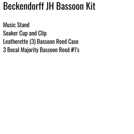 Beckendorff Junior High Bassoon Kit