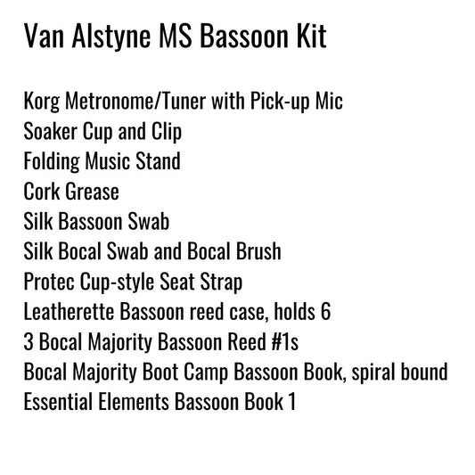 Van Alstyne Middle School Bassoon Kit