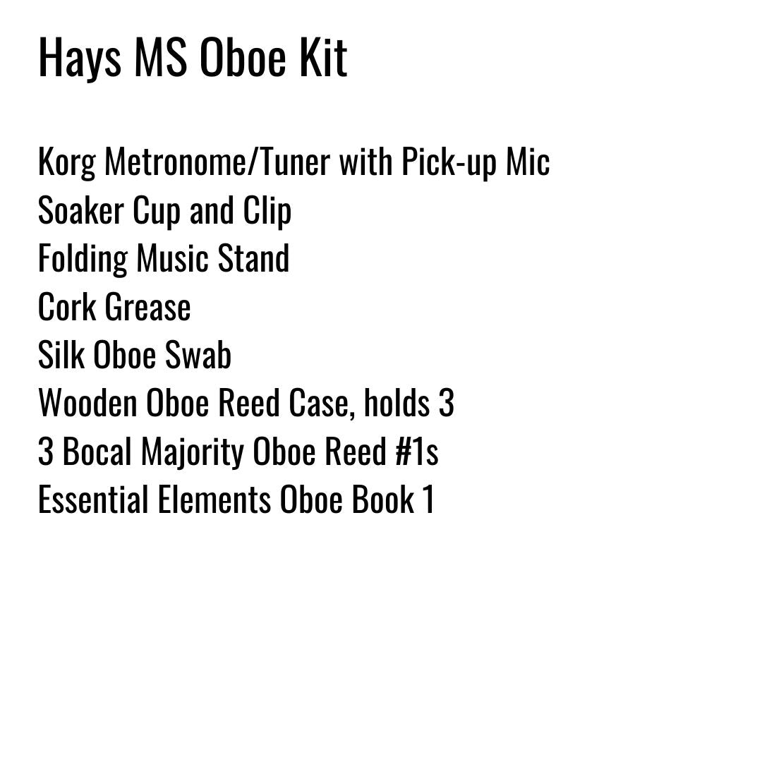 Hays Middle School Oboe Kit