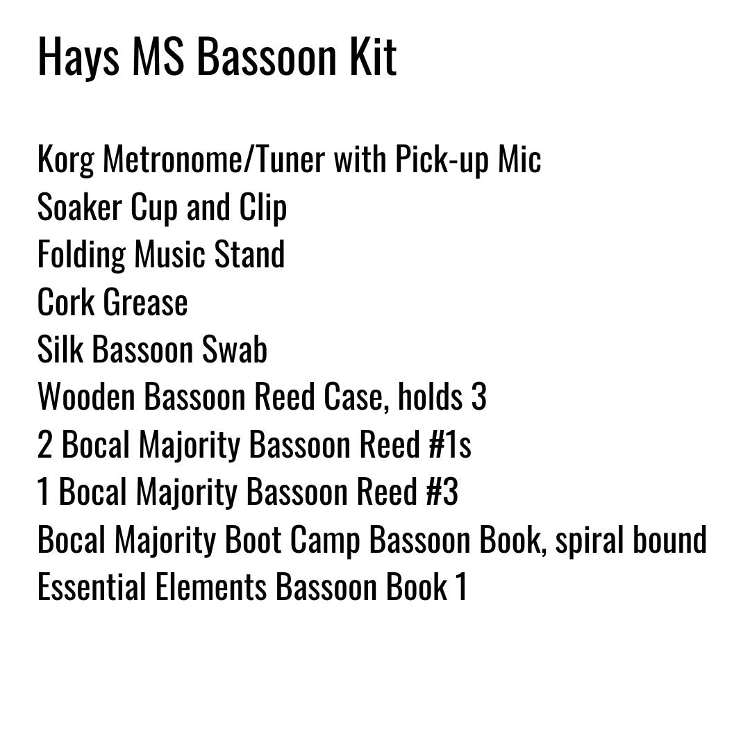 Hays Middle School Bassoon Kit