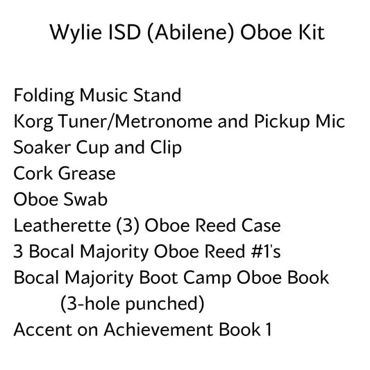 Wylie ISD (Abilene) Oboe Kit
