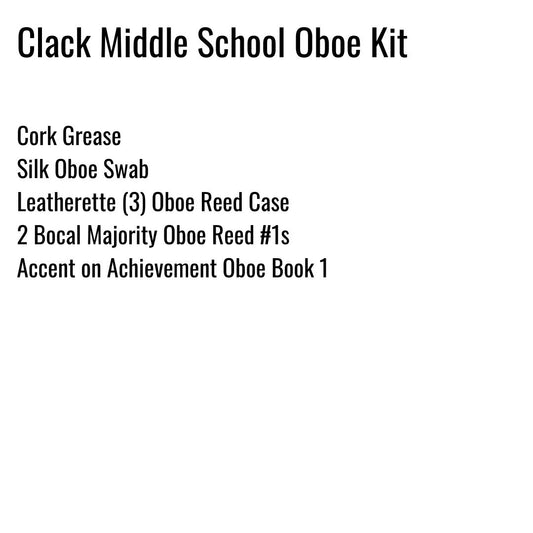 Clack Middle School Oboe Kit