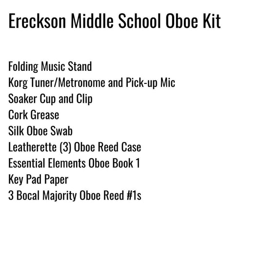 Ereckson Middle School Oboe Kit