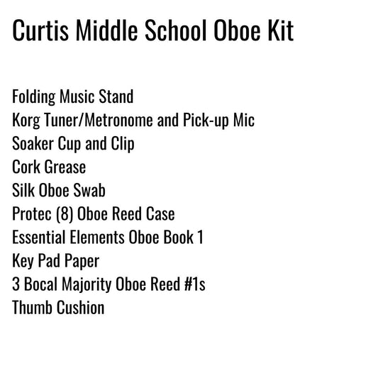 Curtis Middle School Oboe Kit