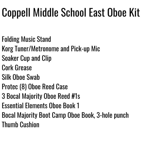 Coppell East Middle School Oboe Kit