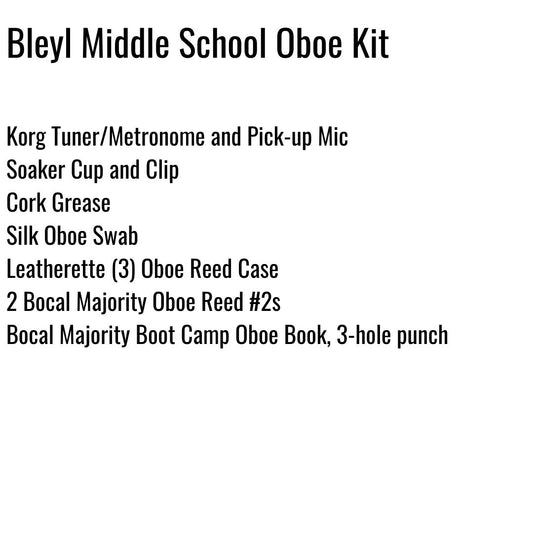Bleyl Middle School Oboe Kit