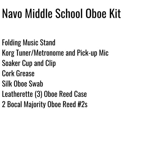 Navo Middle School Oboe Kit