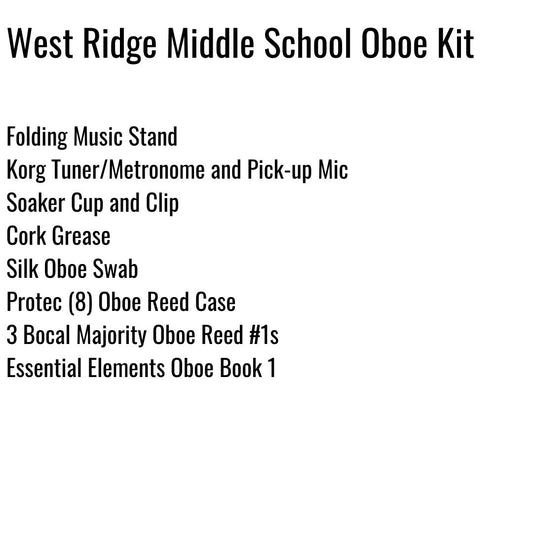 West Ridge Middle School Oboe Kit