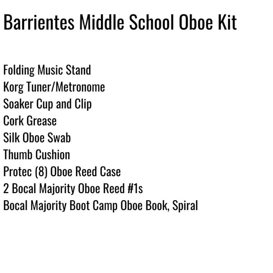 Barrientes Middle School Oboe Kit