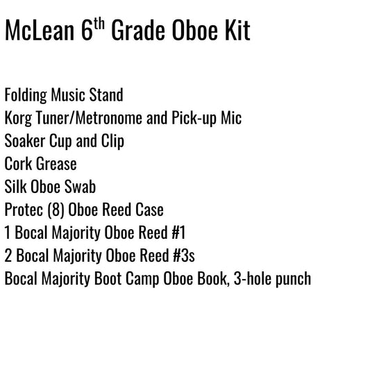 McLean 6th Grade Oboe Kit