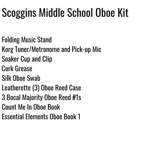 Scoggins Middle School Oboe Kit