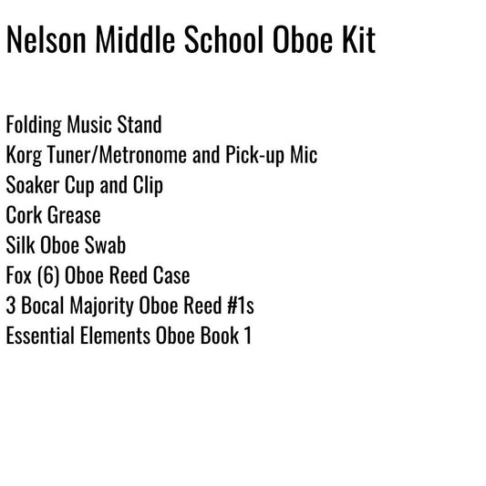 Nelson Middle School (Frisco) Oboe Kit
