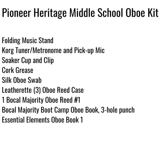 Pioneer Heritage Middle School Oboe Kit