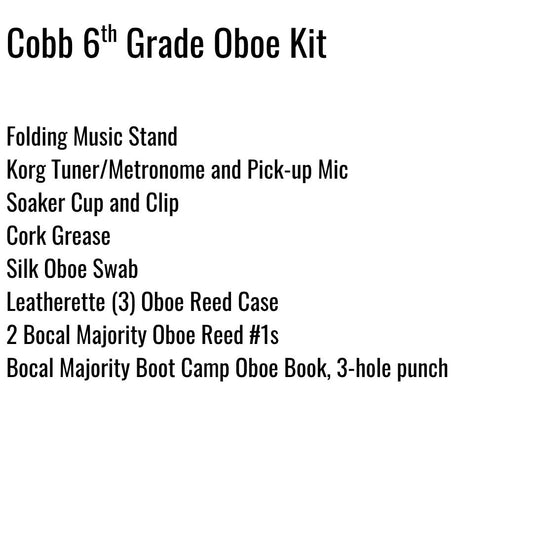 Cobb 6th Grade (Galena Park) Oboe Kit
