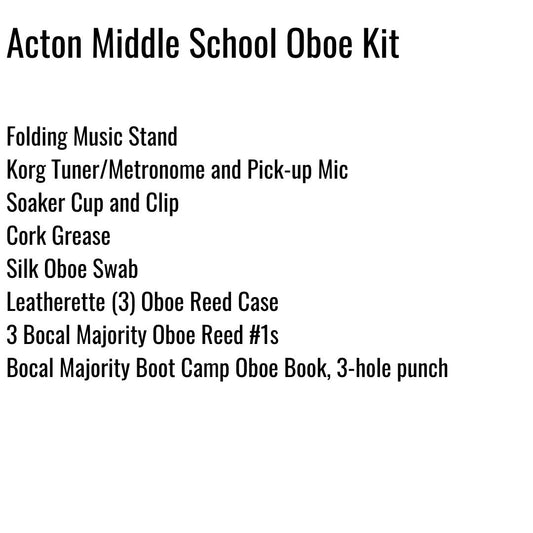 Acton Middle School Oboe Kit