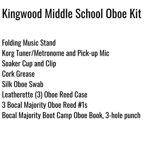 Kingwood Middle School Oboe Kit