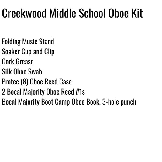Creekwood Middle School Oboe Kit
