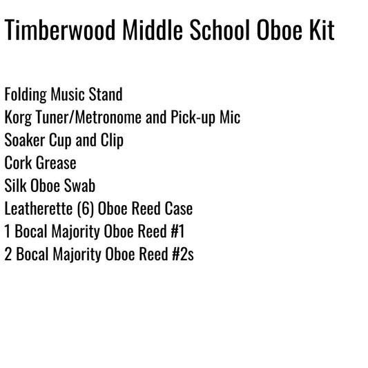 Timberwood (Humble) Middle School Oboe Kit