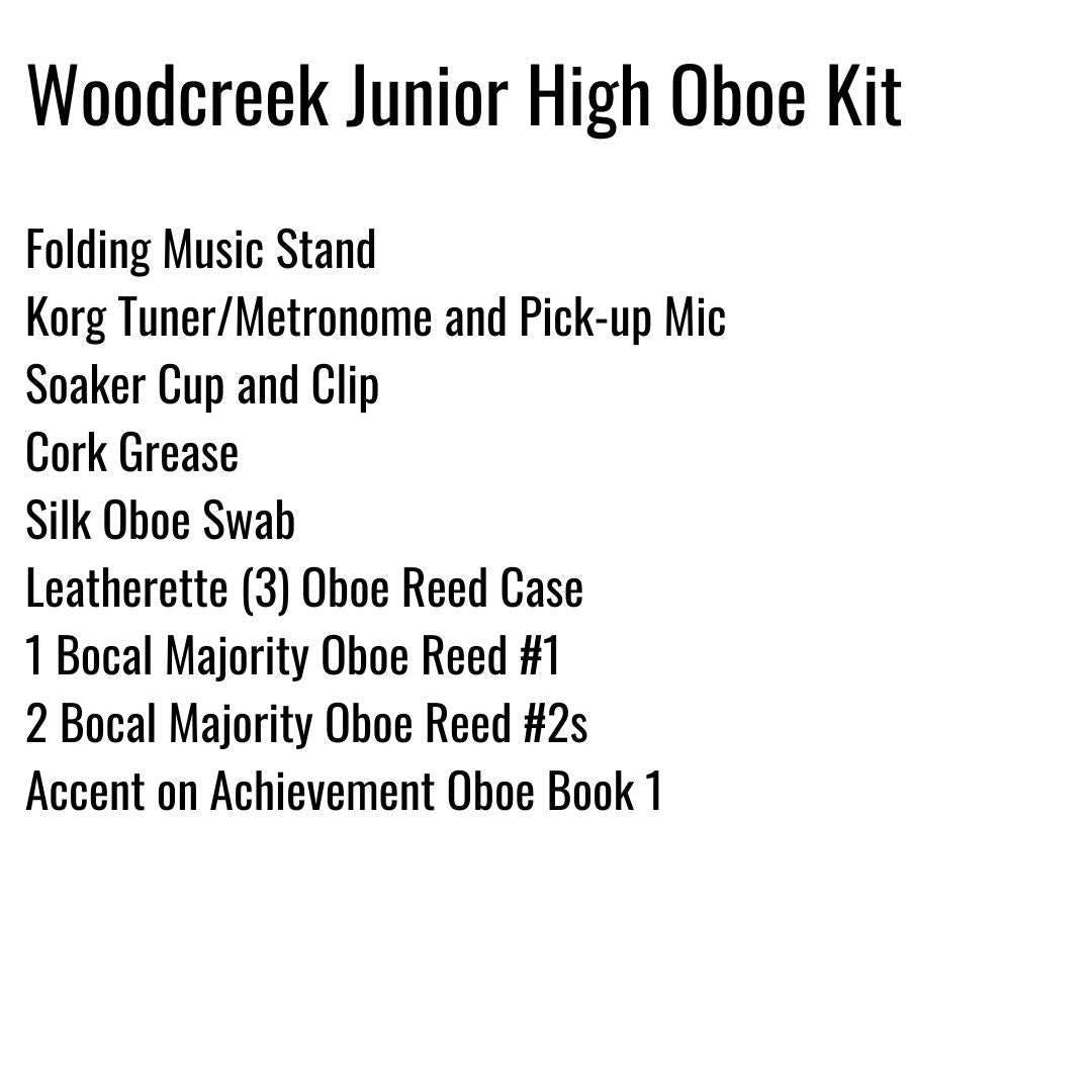 Woodcreek Junior High (Katy) Oboe Kit