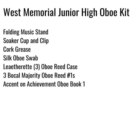 West Memorial Junior High Oboe Kit