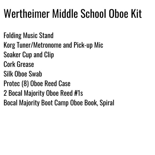 Wertheimer Middle School Oboe Kit