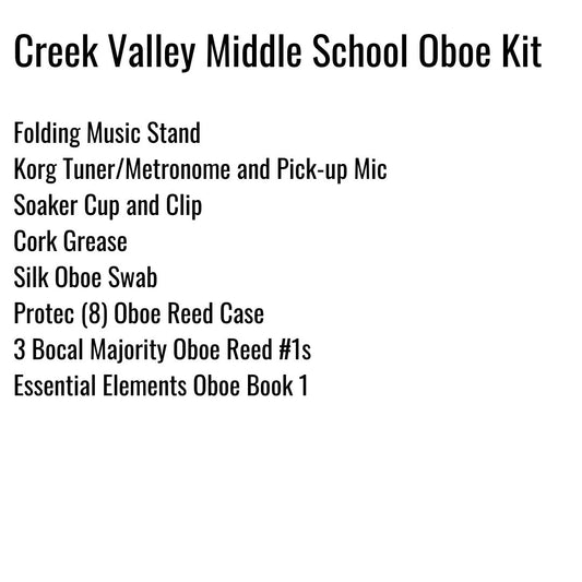 Creek Valley Middle School Oboe Kit